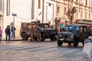 Roma, İtalya - 25 Aralık 2017 - Terörle Mücadele Kuvvetleri