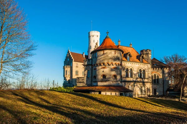 Antigua Casa Privada Fondo Enorme Árbol Navidad — Foto de Stock