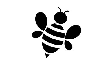 Beyaz arkaplanda izole edilmiş Vektör Arı simgesi