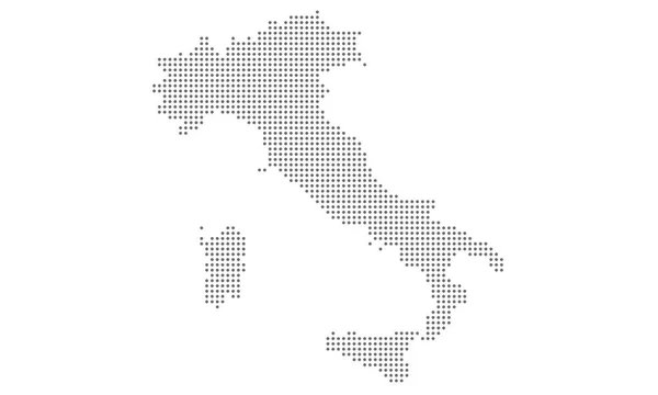 意大利地图点缀向量，孤立的背景灰 — 图库矢量图片