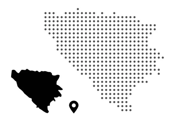 孤立在白色背景矢量上的波斯尼亚地图 — 图库矢量图片