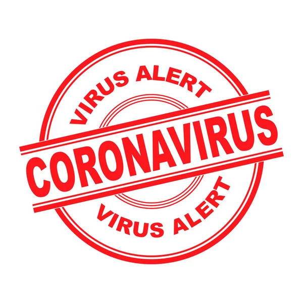 Коронавірус Логотип Вектора Тривоги Червоний Колір — стоковий вектор