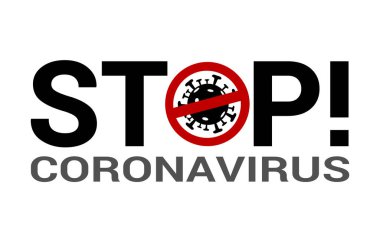 Coronavirus vektörü. Corona virüsü sembolü. Eğitim resim grafiği. Çizim mikrobu. Covid-19 dur işareti. Ncov-19 bakterisi. Virüs enfeksiyonu.