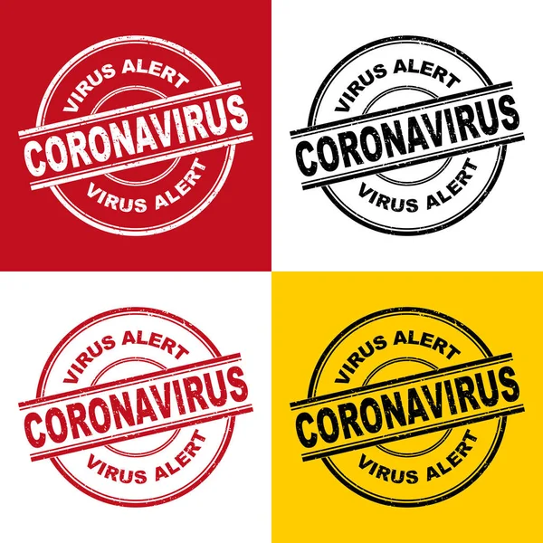 Coronavirus Alert Vector Icon Covid Logo Different Color — Stock Vector