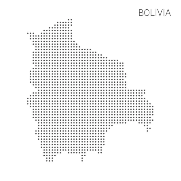 Bolivya Haritası Beyaz Arkaplan Vektörünün Üzerinde Izole Edildi Teknoloji Tasarımı — Stok Vektör