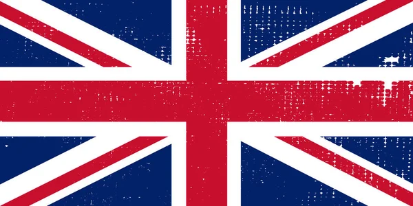 Birleşik Krallık Bayrağı Vektör Sıkıntılı Grunge Arka Planında Birleşik Krallık — Stok Vektör