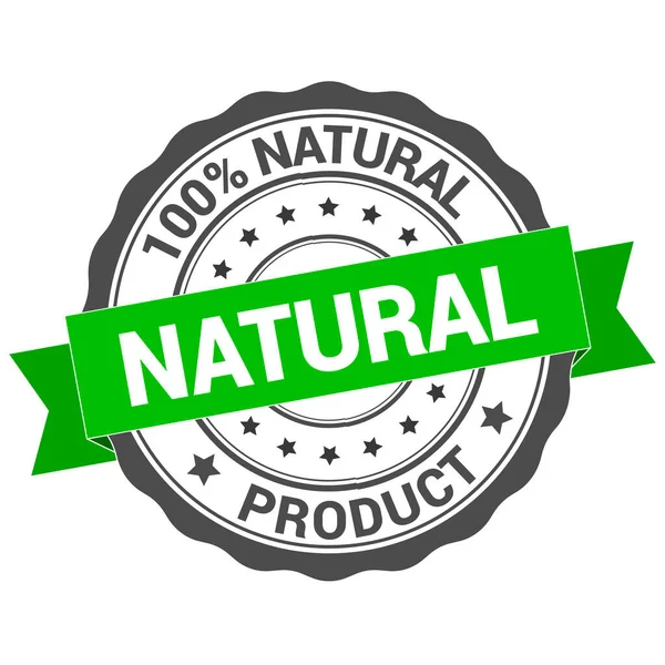 Natural Stamp Sticker Seal Grunge Vintage Ribbon Natural Sign — Stock Vector