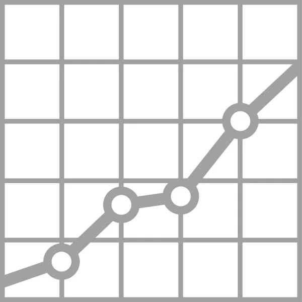 Trading Bourse Graphique Simple Icône Monochrome Gris — Image vectorielle