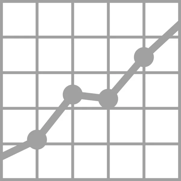 Forex Wykres Prosty Szary Monochromatyczna Ikona — Wektor stockowy