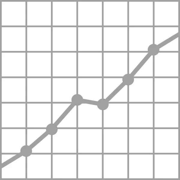 Grafico Stock Trading Semplice Icona Monocromatica Grigio — Vettoriale Stock