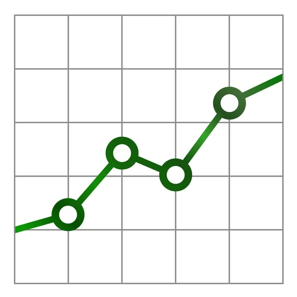 Trading Graphique Forex Avec Gradient Vert Icône Vectoriel Illustration Eps — Image vectorielle