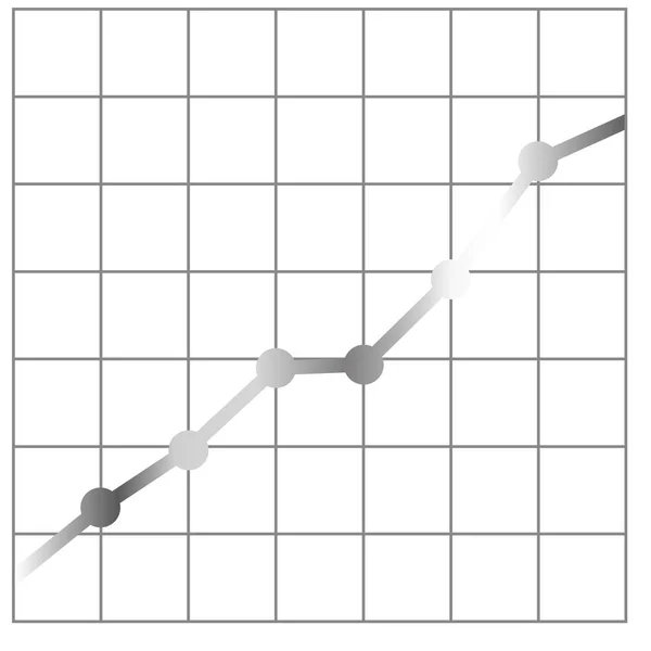 Trading Chart Mit Einem Metallischen Gradientensymbol Vektor Illustration Eps — Stockvektor