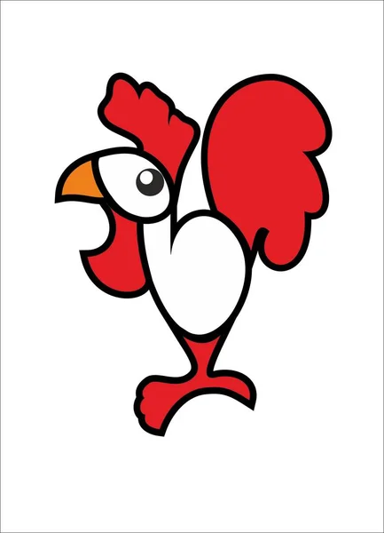 Rooster cartoon cock — Stok Vektör