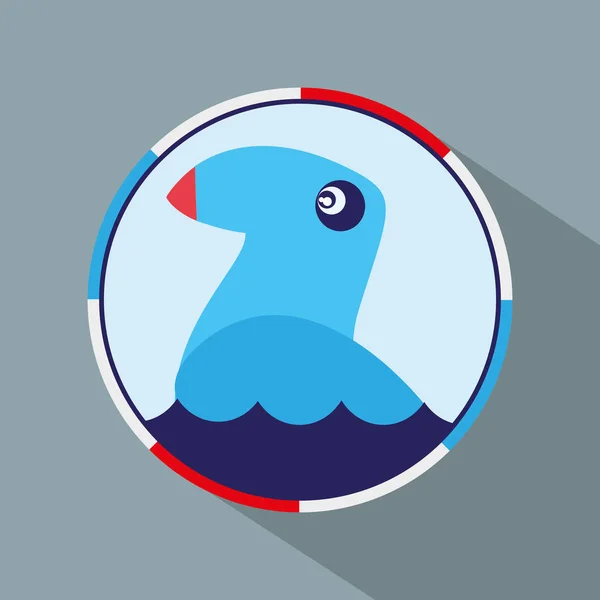 Daire içinde mavi kuş