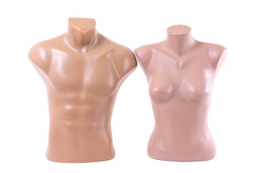 Manken izole arka plan üzerinde. Yakın çekim.