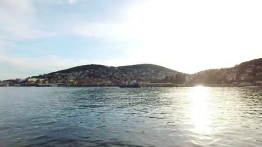 Kırsal Princes ada Burgazada görünümünü. Istanbul, Türkiye. 4k.