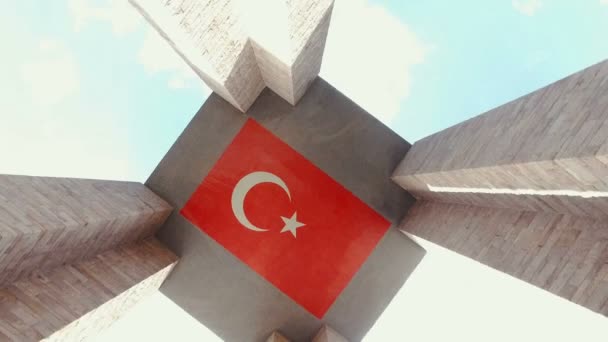 Canakkale martyrs memorial i Gallipoli Turkiet. 4k. — Stockvideo