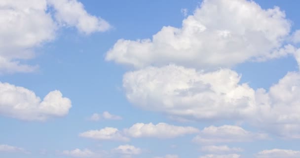 Hermosas Nubes Con Fondo Azul Del Cielo Naturaleza Tiempo — Vídeos de Stock