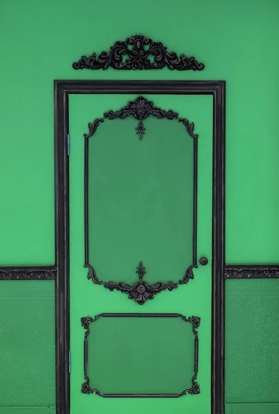 Old Dramatic Green Doors Background Wall — Stock Photo, Image