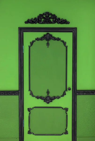 Old Dramatic Green Doors Background Wall — Stock Photo, Image