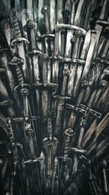 Metal şövalye kılıç arka plan. Yakın çekim. Kavram şövalyeler. 4k.