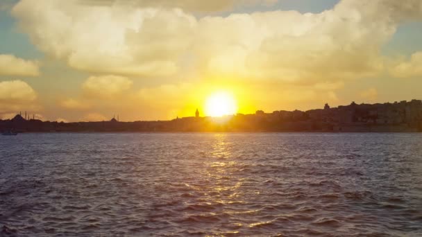 Istambul Pôr Sol Turquia Imagens Alta Qualidade — Vídeo de Stock