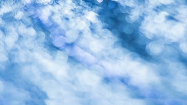 Blue Bokeh Abstract Background Defocused Lights High Quality Footage — Stock Video