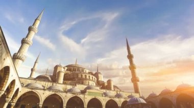 Cinemagraph - Sultan Ahmed Camii (Sultanahmet Camii), Istanbul, Türkiye. 4 k yüksek kaliteli görüntüleri.