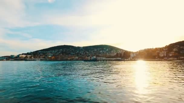 Pohled Venkovských Knížata Ostrov Blízkosti Burgazada Istanbul Turecko — Stock video