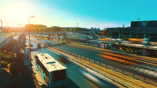 Stadtverkehr Merter Istanbul Fusion Eines Der Einkaufsviertel Von Istanbul — Stockvideo