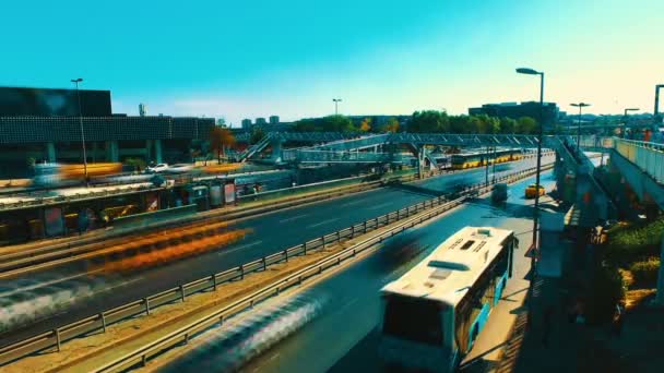 Stadtverkehr Merter Istanbul Fusion Eines Der Einkaufsviertel Von Istanbul — Stockvideo