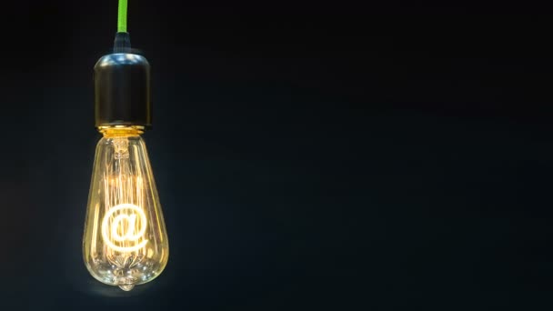 Bulb Glowing Mark Creativity Concept — Stock Video