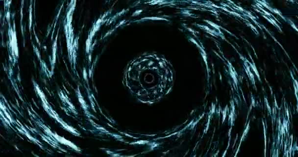 Seamless Loop Wormhole Straight Time Space Warp Straight Ahead Science — Stock Video