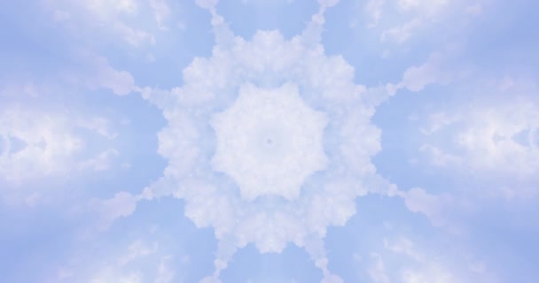 Niebieska Kalejdoskopowa Pętla Tła Wideo Geometrycznie Symetryczne Tło Kalejdoskopowe Interesujące — Wideo stockowe