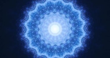 Yoga, Budizm, Oriental 4K kusursuz döngü görüntüleri. Zen enerji dengesi kavramı. Meditasyon çiçeği geometrik şeklini değiştirir