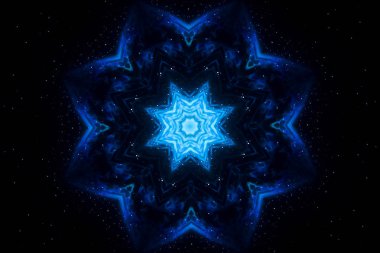 Müzik geçmişi. Soyut çiçek geometrik şekli. Kaleydoskopi