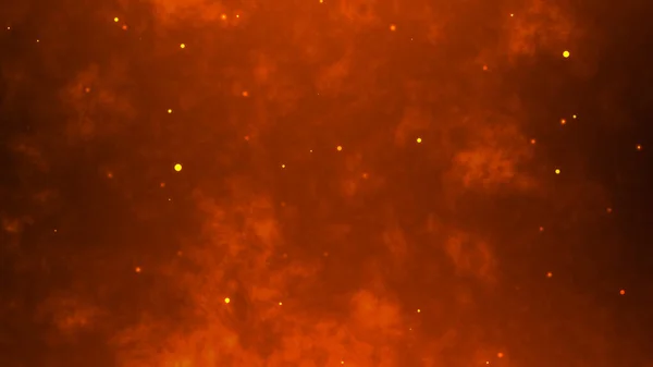 Epische Feueranimation Mit Funkenflug Dramatischer Hintergrund — Stockfoto