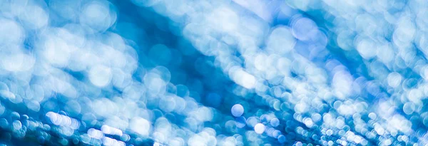 Blue Abstract Background Bokeh Defocused Lights — Stock Photo, Image