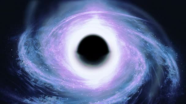 Buraco Negro Absorvendo Destruindo Galáxia Seu Centro Imagens Renderização Científica — Vídeo de Stock