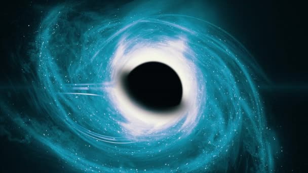 Чорна Діра Поглинає Знищує Галактику Центрі Наукові Рендеринг Кадри — стокове відео