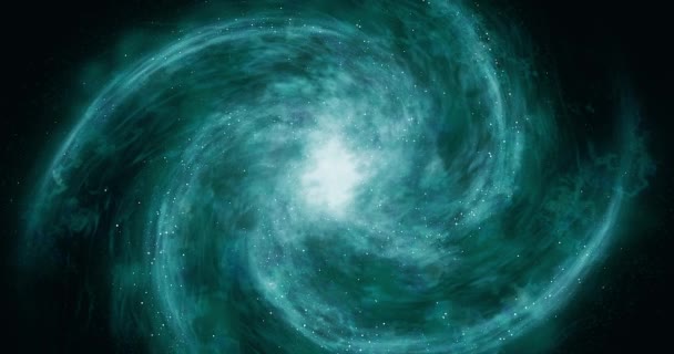 Vacker Spiral Galax Kosmisk Bakgrundbildande Stjärnkluster Rymden Optisk Lins Utflytning — Stockvideo