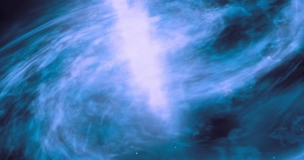美しい渦巻銀河宇宙背景深宇宙における星団の形成光学レンズフレア4Kアニメーション映像 — ストック動画