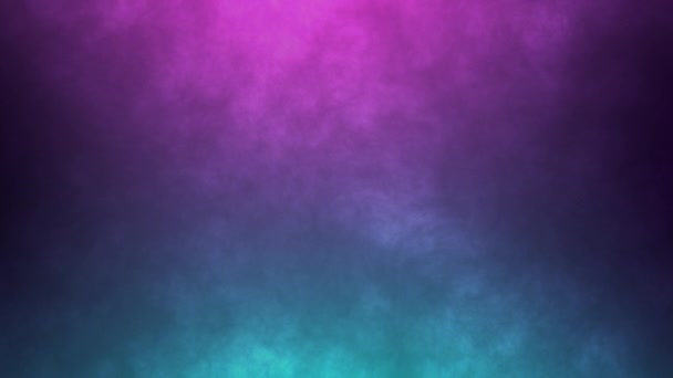 Dynamické abstraktní mlhavé pozadí. Neonové barvy růžové a modré světlo se pohybující kouř