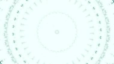 Kaleydoskop dizisi mürekkep kalıpları. 4k Soyut Beyaz ve Mavi Hareketli Grafik arka planı. Ya da yoga, kulüpler, şovlar, mandala, fraktal animasyon için. Güzel parlak bir süs. Kusursuz döngü.