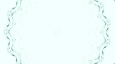 Kaleydoskop dizisi mürekkep kalıpları. 4k Soyut Beyaz ve Mavi Hareketli Grafik arka planı. Ya da yoga, kulüpler, şovlar, mandala, fraktal animasyon için. Güzel parlak bir süs. Kusursuz döngü.