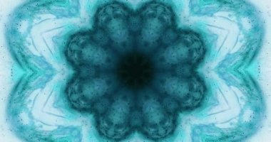 Rahatla nilüfer çiçeği animasyonu. Meditasyon için arka plan. Nirvana. Mistik uzay deseni. 4k