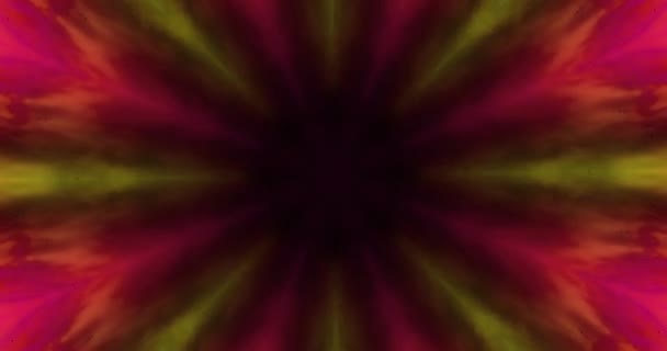 Kaleidoskopický Vizuální Efekt Pro Pozadí Hudební Pozadí Abstraktní Květ Který — Stock video
