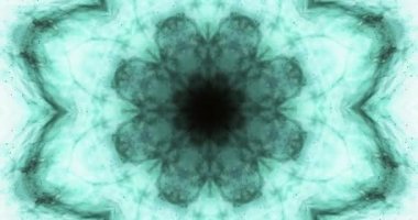 Rahatla nilüfer çiçeği animasyonu. Meditasyon için arka plan. Nirvana. Mistik uzay deseni. 4k
