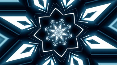 Parlayan neon hatları tünel ışığı yaratıyor, modern ışıklandırma