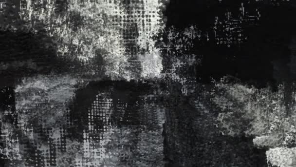 抽象视差背景黑色白色花岗岩大理石图案抽象点 — 图库视频影像